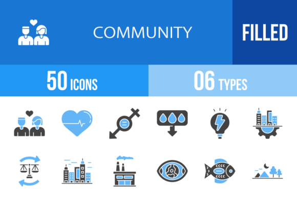 50 Community Blue Black Icons Review for Embroidery Projects