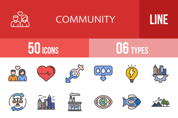 50 Community Filled Line Icons: A Designer’s Practical Take