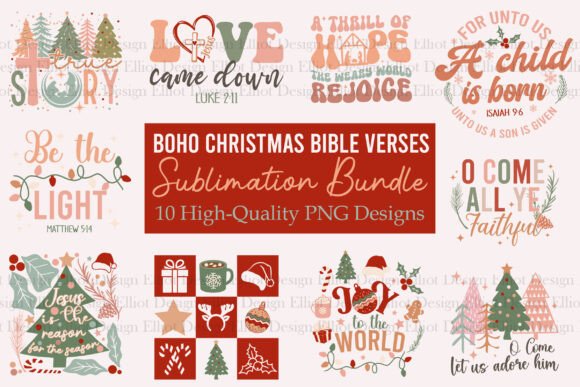 Boho Christmas Bible Verses PNG Bundle Review