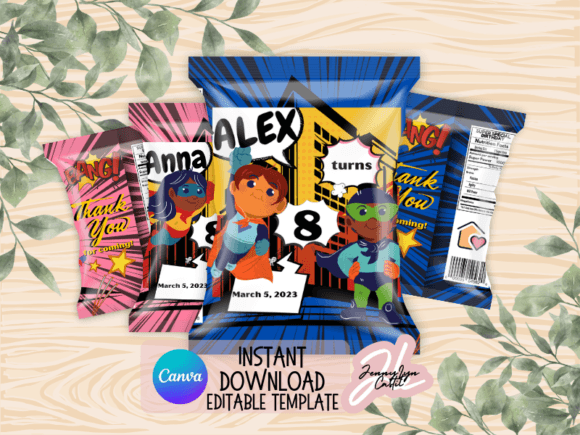 Bundle Boy Girl Hero Chip Bag Template Review