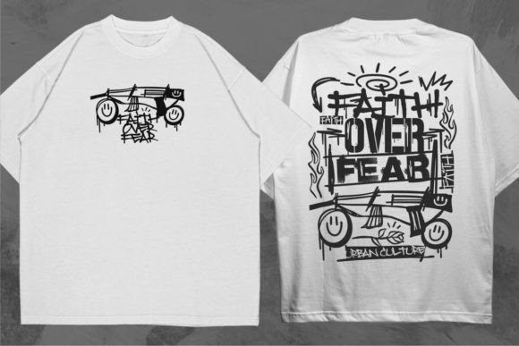 Reviewing the Faith over Fear Graffiti T-shirt Design for Real Embroidery Projects