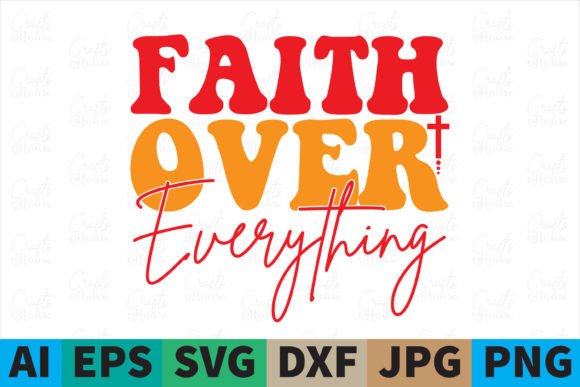 Using Faith over Everything Christian Groovy in Real Embroidery Projects