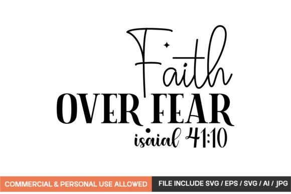 Using Faith over Fear Isaial 41 10 in Real Embroidery Projects