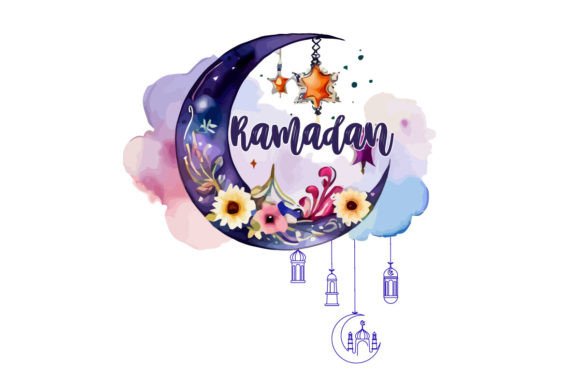 Watercolor Ramadan Moon PNG Review for Real Embroidery Projects